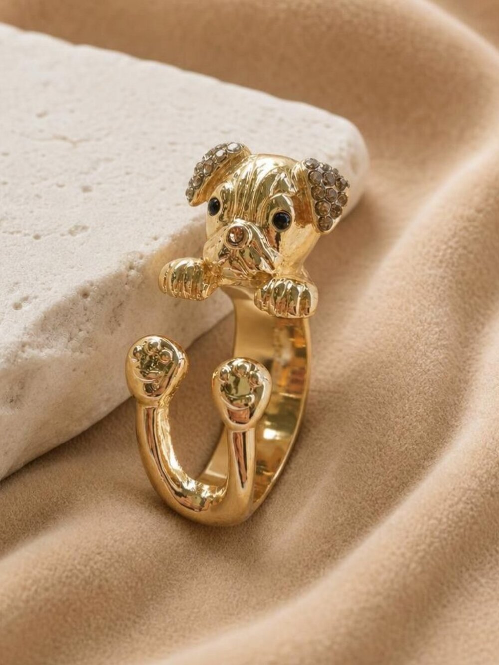 [Size 7] Kate Spade Puppy Gold Wrap Ring